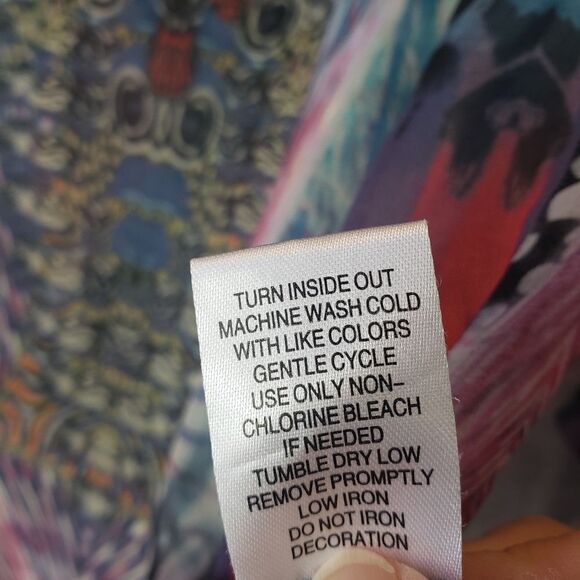 VALERIE STEVENS Sheer Crystal Embellished V-neck Blouse Medium - Picture 7 of 9